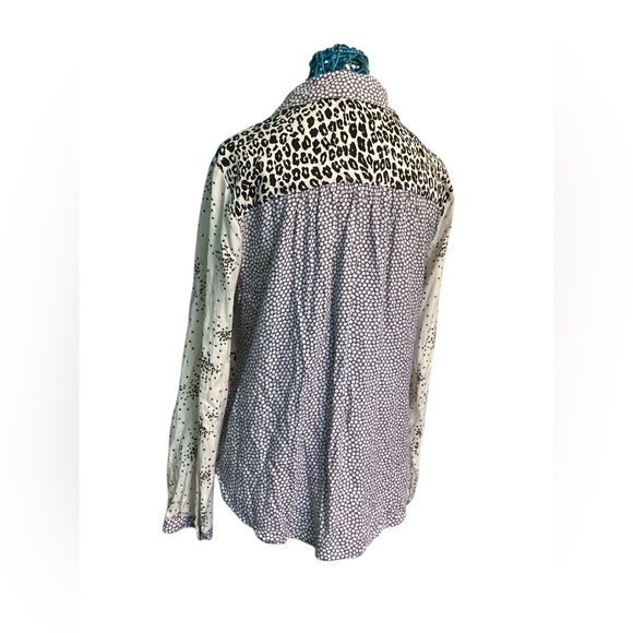 Anthropologie Maeve Alida Contrast Button Front Shirt - Picture 4 of 6